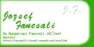 jozsef fancsali business card